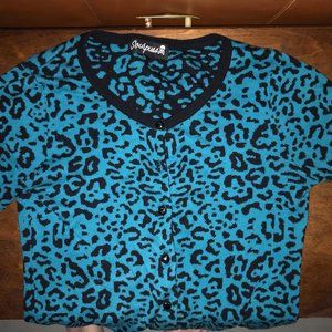 Crash Leopard (Blue) Sourpuss Cardigan